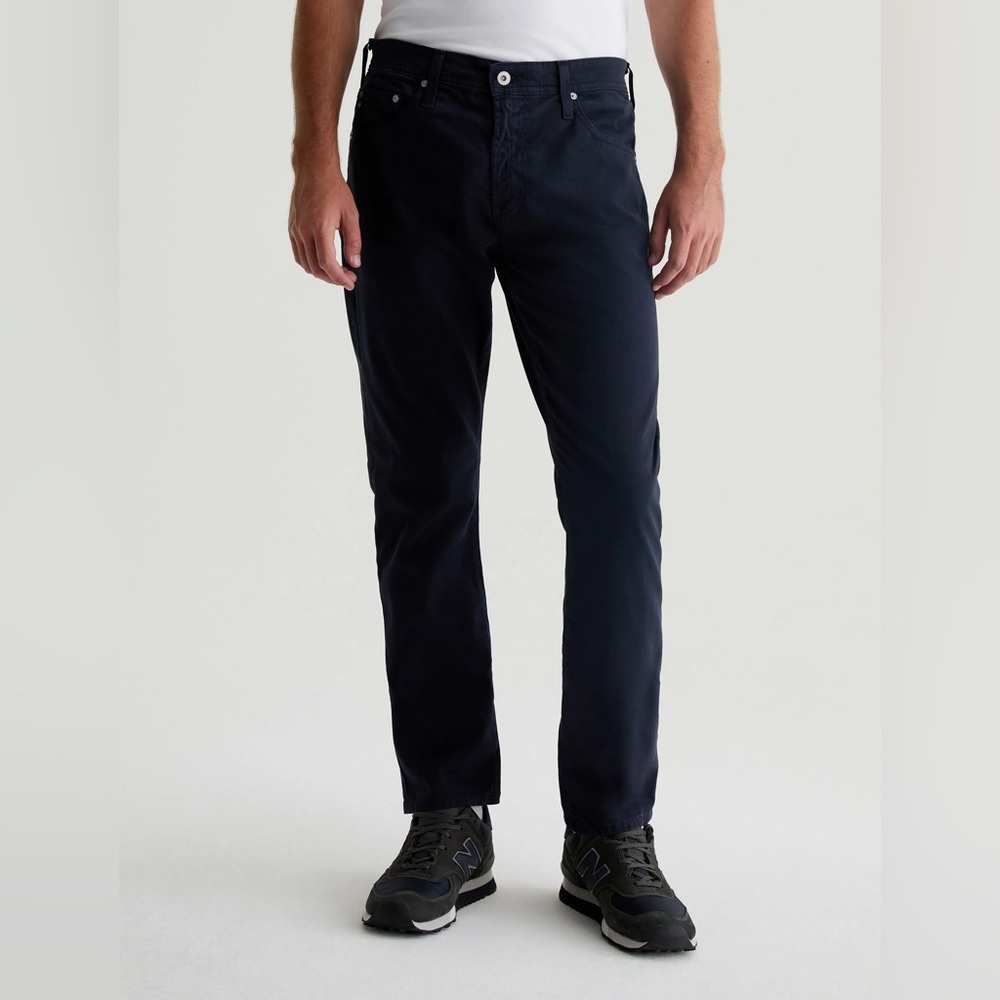 AG Adriano Goldschmied men’s Everett Suede Slim Straight navy pants jeans 32x32